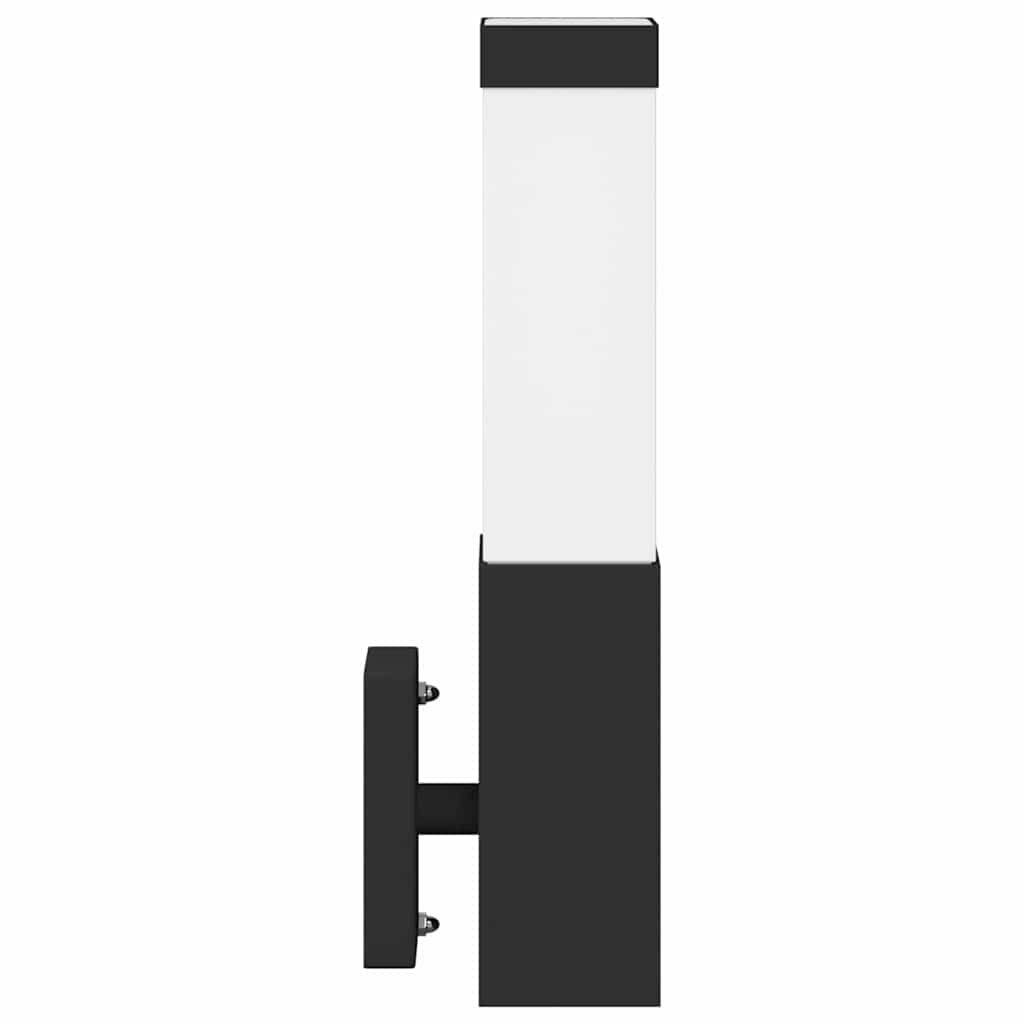 Luz de pared exterior 2 pcs Negro 10.5 x 6 x 33 cm