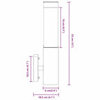 Luz de pared exterior 2 pcs Negro 10.5 x 6 x 33 cm
