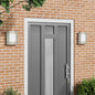 Luz de parede exterior 2 pcs Preto 23.5 x 9 x 26 cm