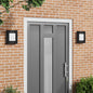 Luz de parede exterior 2 pcs Preto 23.5 x 9 x 26 cm