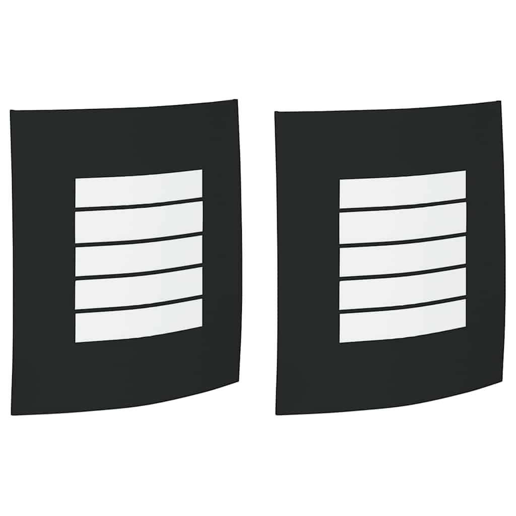 Luz de pared exterior 2 pcs Negro 23.5 x 9 x 26 cm
