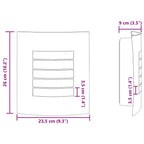 Luz de pared exterior 2 pcs Negro 23.5 x 9 x 26 cm