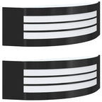 Luz de pared exterior 2 pcs Negro 32 x 10 x 10 cm