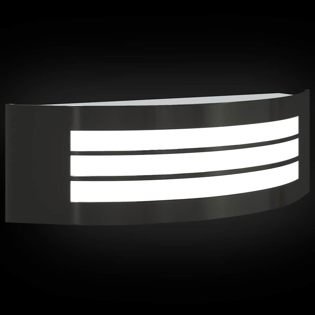 Luz de pared exterior 2 pcs Negro 32 x 10 x 10 cm