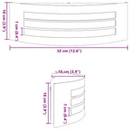 Luz de pared exterior 2 pcs Negro 32 x 10 x 10 cm
