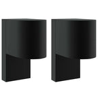 Luz de pared exterior 2 pcs Negro 12 x 7 x 15 cm