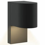 Luz de pared exterior 2 pcs Negro 12 x 7 x 15 cm