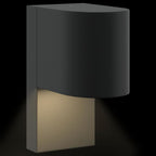 Luz de pared exterior 2 pcs Negro 12 x 7 x 15 cm
