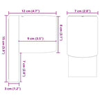 Luz de pared exterior 2 pcs Negro 12 x 7 x 15 cm