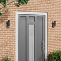 Luz de pared exterior 2 pcs Negro 7 x 10 x 22 cm