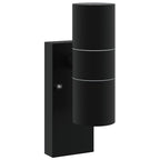 Luz de pared exterior 2 pcs Negro 7 x 10 x 22 cm