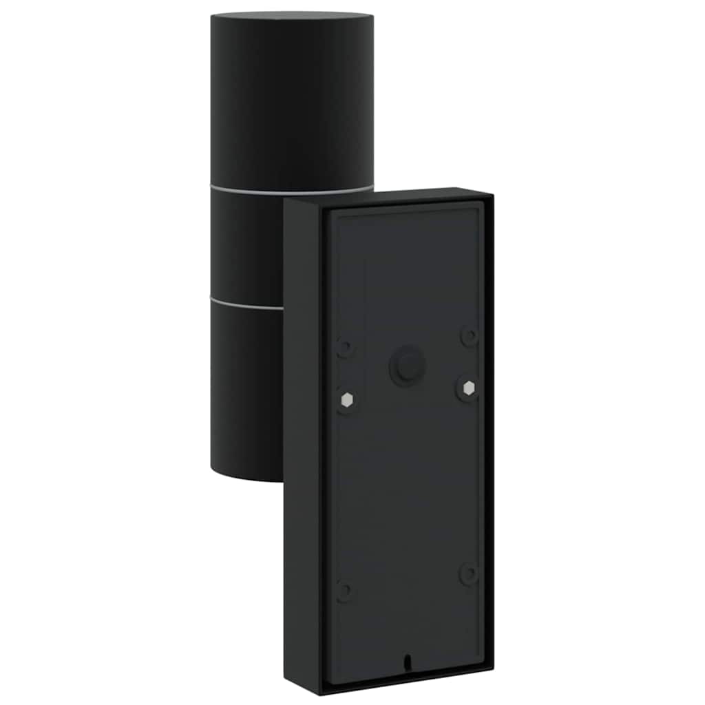 Luz de pared exterior 2 pcs Negro 7 x 10 x 22 cm