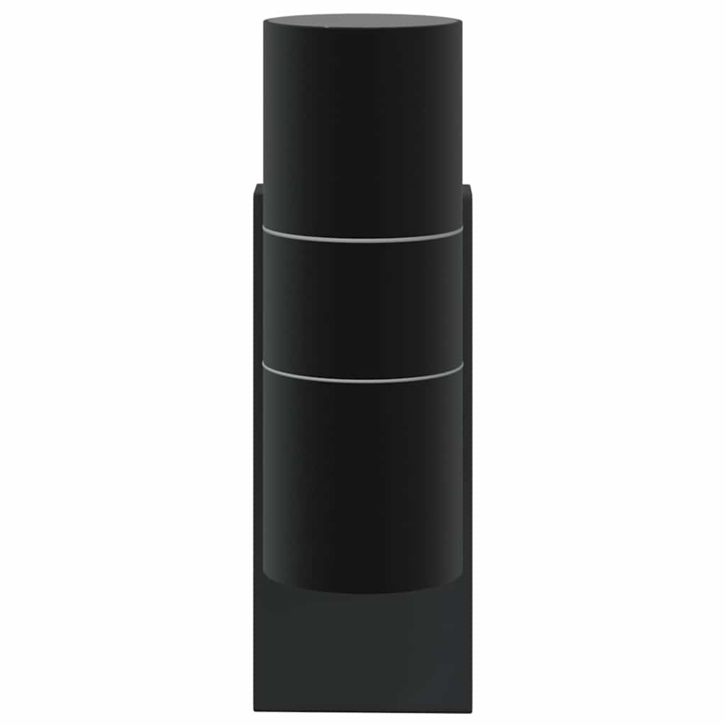 Luz de pared exterior 2 pcs Negro 7 x 10 x 22 cm