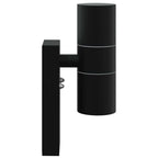 Luz de pared exterior 2 pcs Negro 7 x 10 x 22 cm