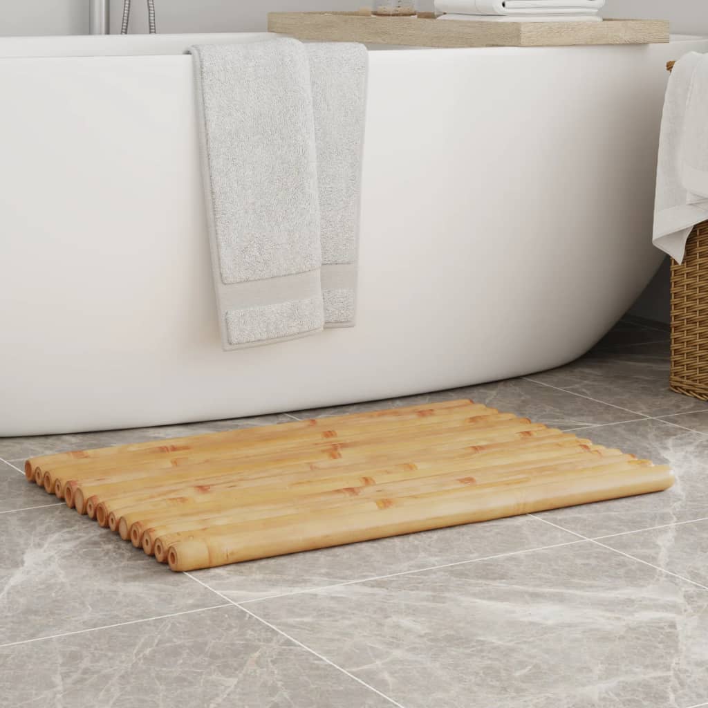 Alfombrillas de baño 2 unidades bambú 50x35 cm