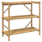 Estante de 3 niveles bambú 100x40x90 cm