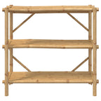 Estante de 3 niveles bambú 100x40x90 cm