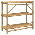 Estante de 3 niveles bambú 100x40x90 cm