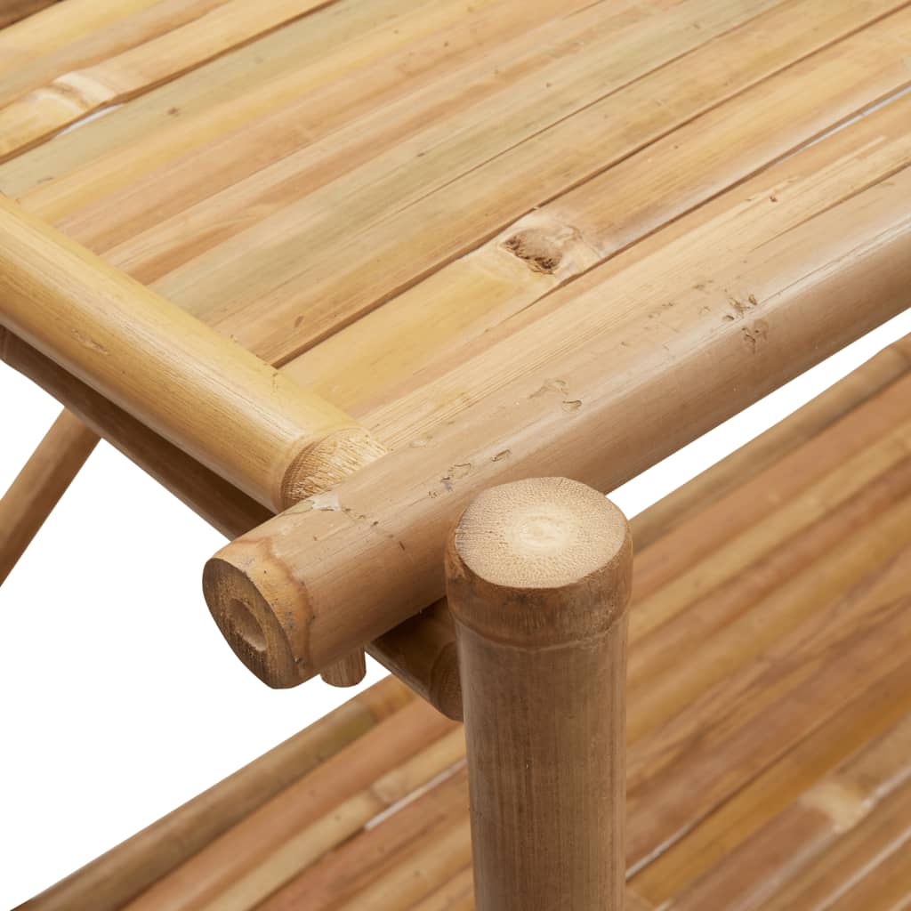 Estante de 3 niveles bambú 100x40x90 cm