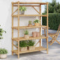 5-tier bamboo shelving unit 100x40x150 cm
