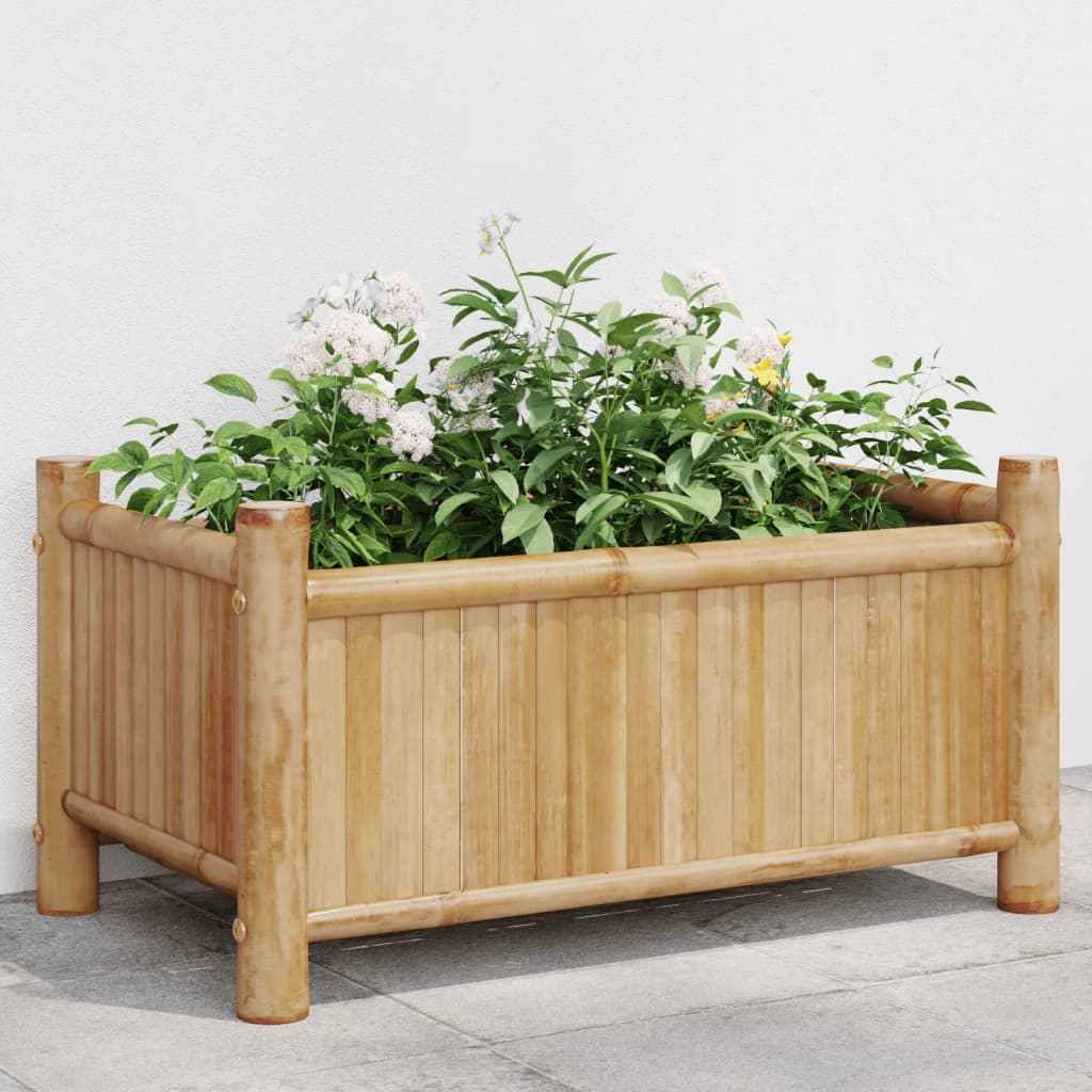 Jardinera acero blanco 32x29x75 cm