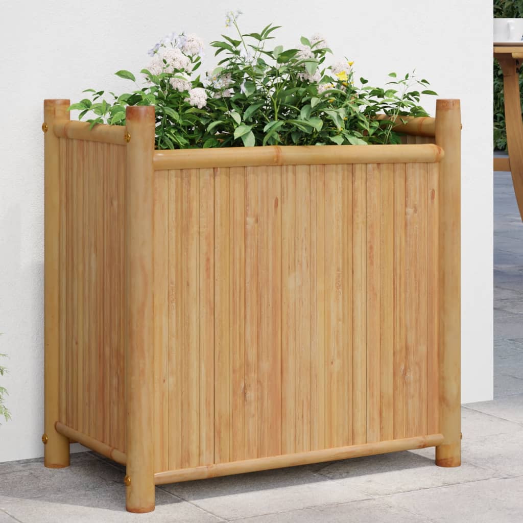 Jardinera acero blanco 32x29x75 cm