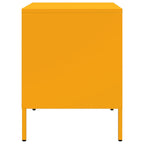 Mesita de noche de acero amarillo mostaza 36x39x50,5 cm