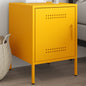 Mustard yellow steel bedside table 36x39x50.5 cm