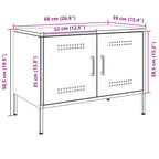 Mueble de TV acero gris antracita 68x39x50,5 cm