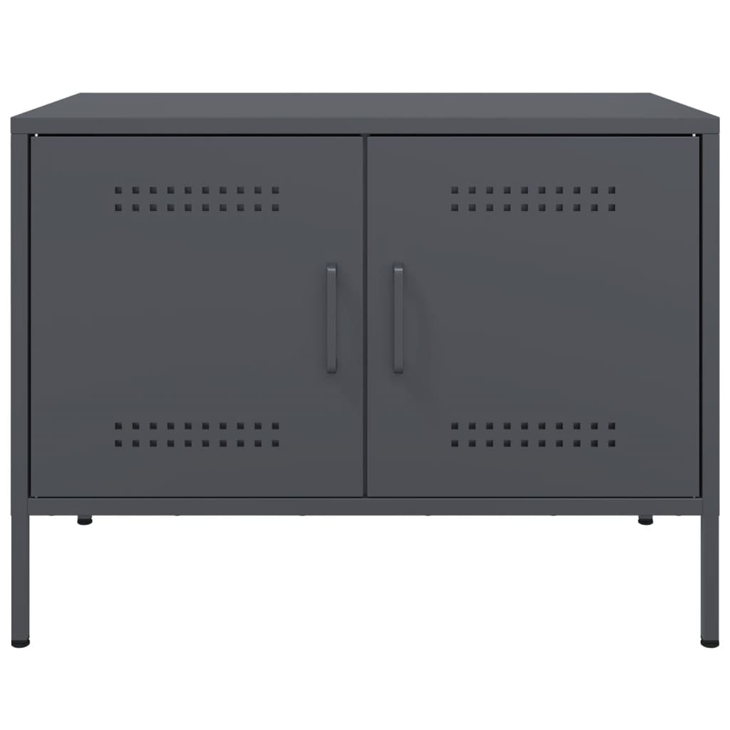 Mueble de TV acero gris antracita 68x39x50,5 cm