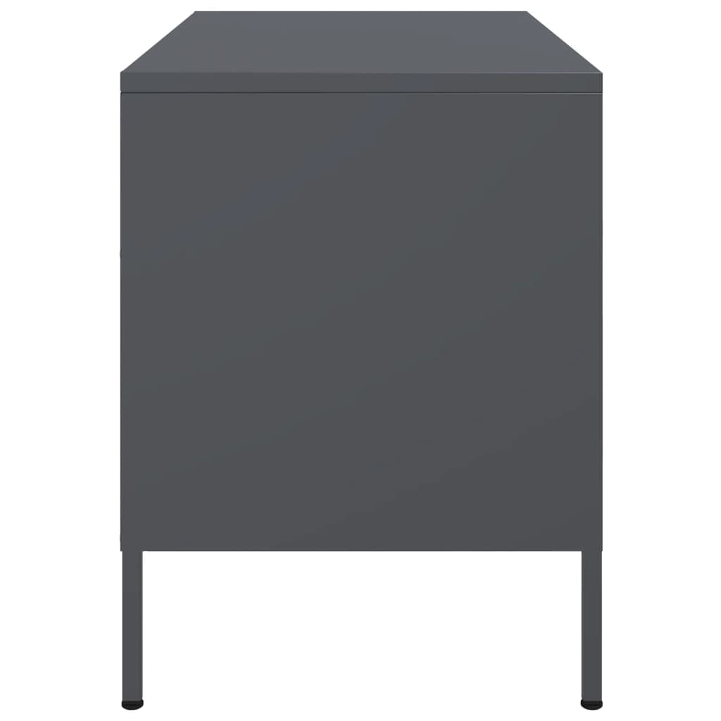 Mueble de TV acero gris antracita 68x39x50,5 cm
