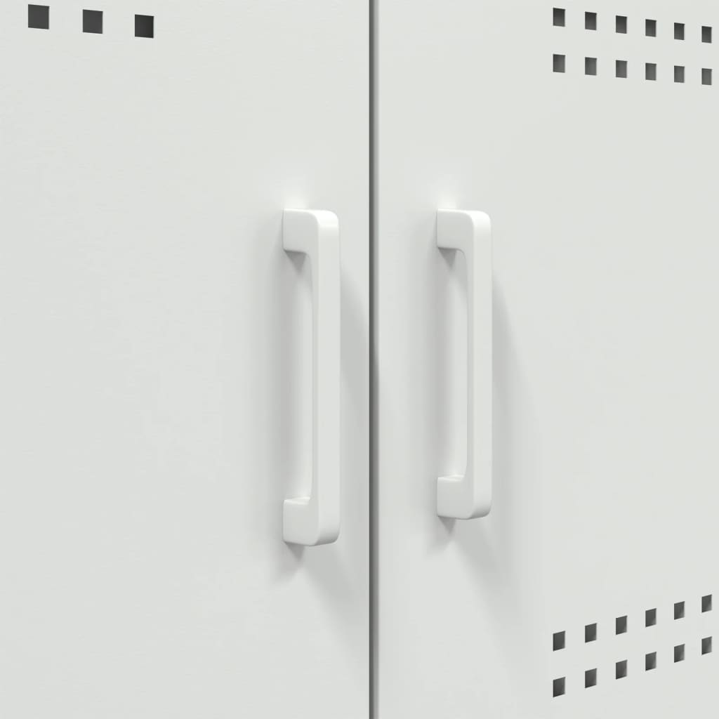 Muebles de TV 2 piezas acero blanco 68x39x50,5 cm