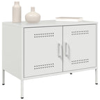 Muebles de TV 2 piezas acero blanco 68x39x50,5 cm
