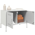 Muebles de TV 2 piezas acero blanco 68x39x50,5 cm