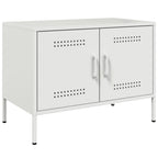 Muebles de TV 2 piezas acero blanco 68x39x50,5 cm
