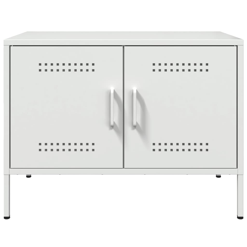 Muebles de TV 2 piezas acero blanco 68x39x50,5 cm