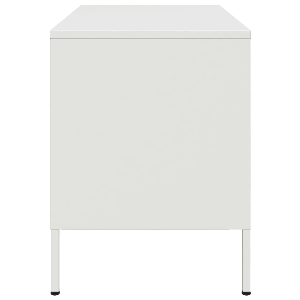 Muebles de TV 2 piezas acero blanco 68x39x50,5 cm
