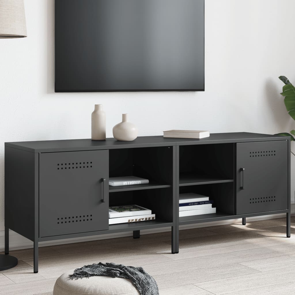 Muebles de TV 2 piezas acero blanco 68x39x50,5 cm