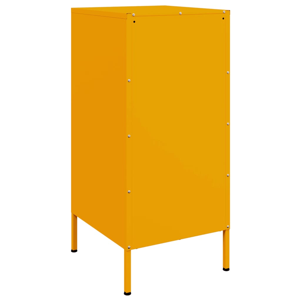Aparadores 2 unidades acero amarillo mostaza 36x39x79 cm