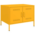Mesa de centro acero amarillo mostaza 68x50x50,5 cm