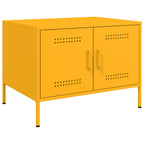 Mesa de centro acero amarillo mostaza 68x50x50,5 cm