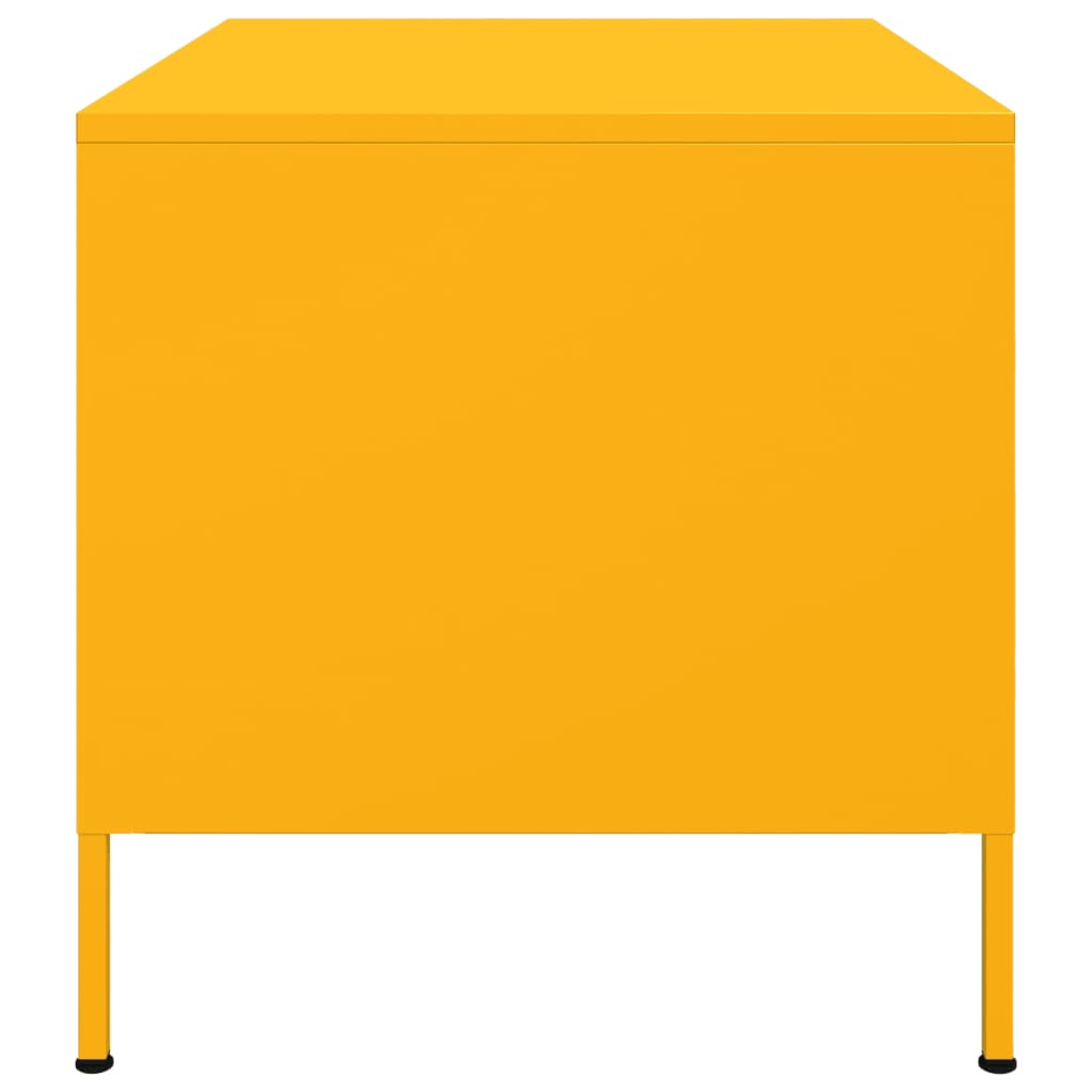 Mesa de centro acero amarillo mostaza 68x50x50,5 cm