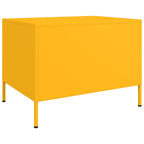 Mesa de centro acero amarillo mostaza 68x50x50,5 cm