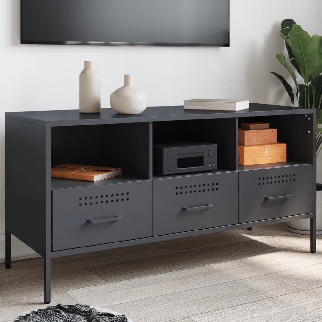 Mueble para TV acero amarillo mostaza 100,5x39x50,5 cm
