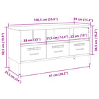 Mueble para TV acero amarillo mostaza 100,5x39x50,5 cm
