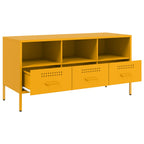 Mueble para TV acero amarillo mostaza 100,5x39x50,5 cm