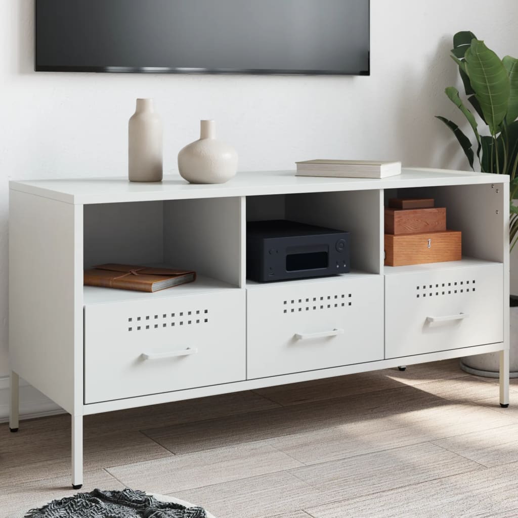 Mueble para TV acero amarillo mostaza 100,5x39x50,5 cm