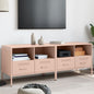 Muebles para TV 2 unidades acero amarillo mostaza 68x39x50,5 cm