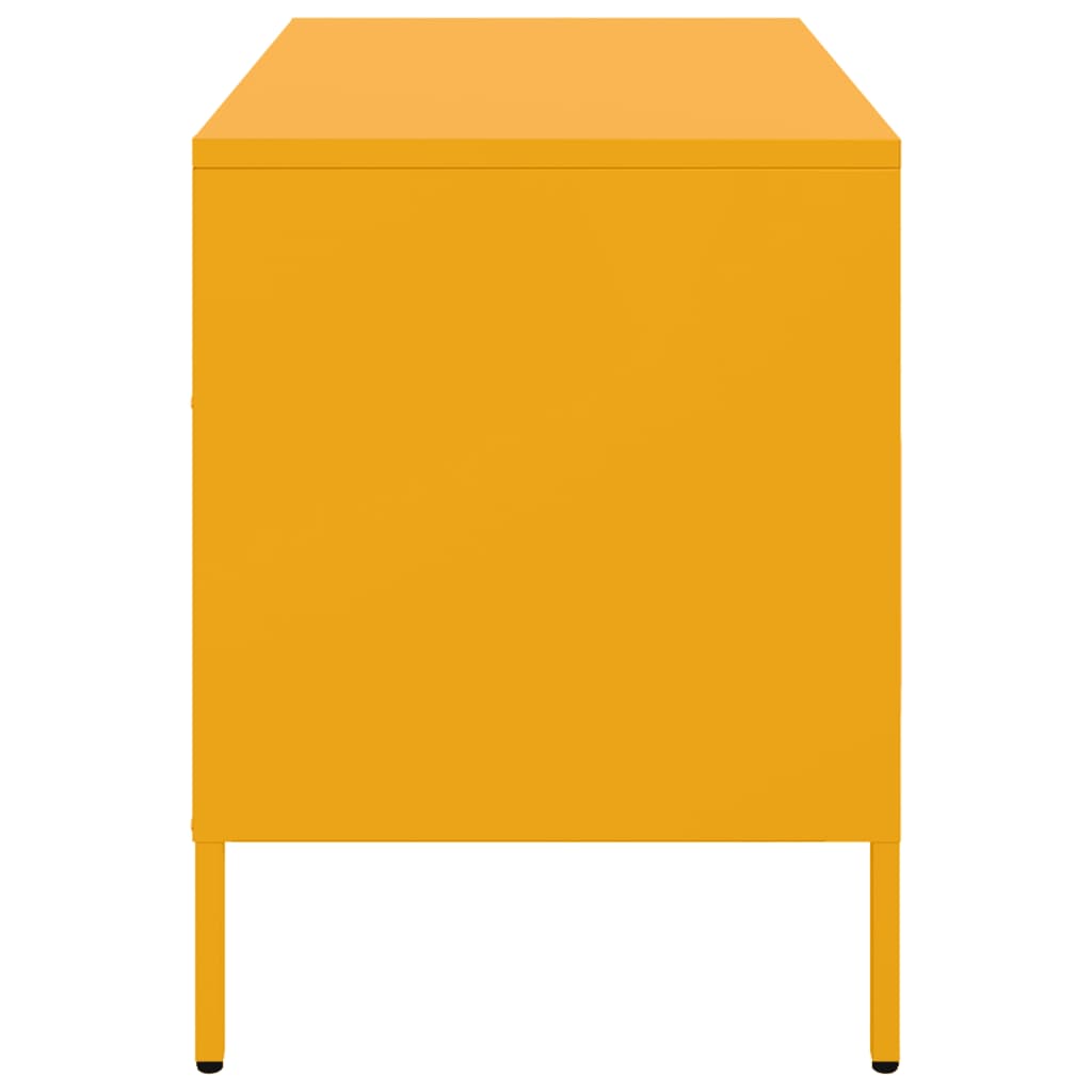 Muebles para TV 2 unidades acero amarillo mostaza 68x39x50,5 cm