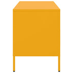 Muebles para TV 2 unidades acero amarillo mostaza 68x39x50,5 cm